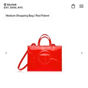 Telfar Shiny Red Tote Bag